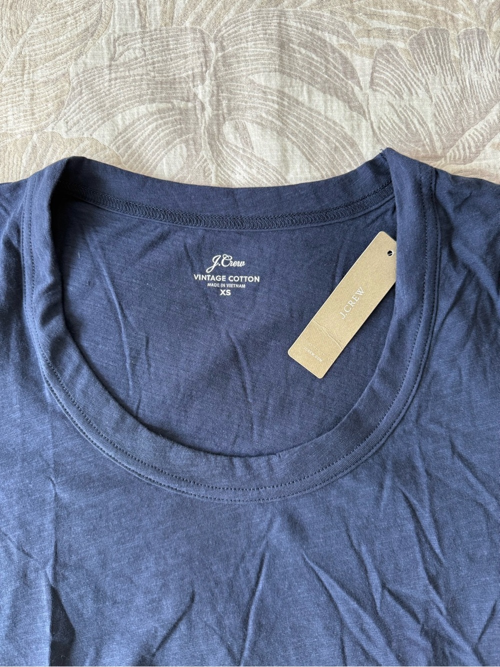 J. Crew Navy Vintage Cotton Crewneck Tee
